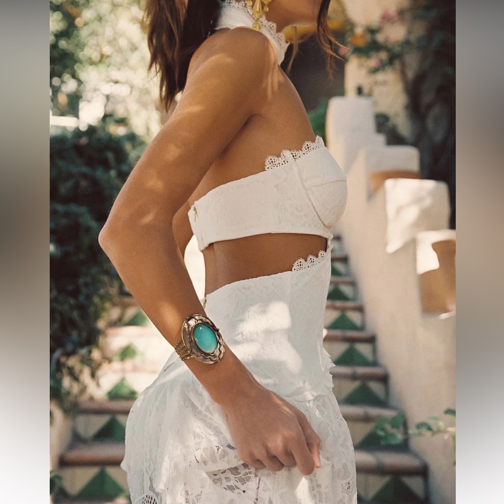 12th Tribe White Lace High Low Dress - Picture 6 of 6